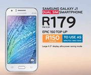 Samsung Galaxy J1 Dual Sim Smartphone-ON Epic 150 Top Up