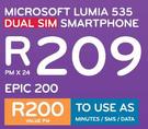 Microsoft Lumia 535 Dual Sim Smartphone-On Epic 200