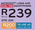 Microsoft Lumia 640 Dual Sim Smartphone-On Epic 200