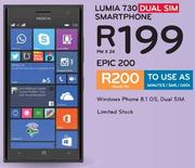 Nokia Lumia 730 Dual Sim Smartphone-On Epic 200