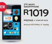 ZTE Maxx Smartphone + Starter Pack