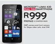 Microsoft Lumia 430 Dual Sim Smartphone + Starter Pack