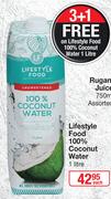 Lifestyle Food 100% Coconut Water-1L Each