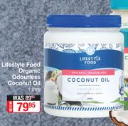 Lifestyle Food Organic Odourless Coconut Oil-1L