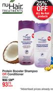 nuHair Treatments Protein Booster Shampoo Or Conitioner-200ml Each