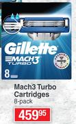 Gillette Mach3 Turbo Cartridges (8 Pack)