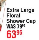 Donna Extra Large Floral Shower Cap