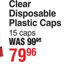 Donna Clear Disposable Plastic Caps-15 Caps