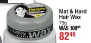 Gatsby Mat & Hard Hair Wax-75g