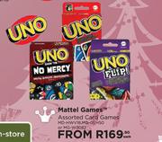 UNO Mattel Games Assorted Card Games MD-HWV18, MD-GLH50 Or MG-W2087-Each