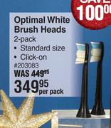 Optimal White Brush Heads-Per Pack