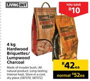 Living Out Hardwood Briquettes/Lumpwood Charcoal-4kg Each