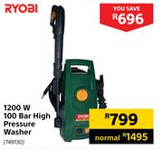 Ryobi 1200W 100 Bar High Pressure Washer 749130