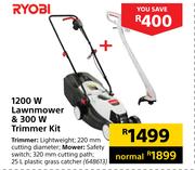 Ryobi 1200W Lawnmower & 300W Trimmer Kit