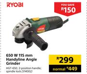 Ryobi 650W 115mm Handyline Angle Grinder HGT-650