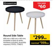 Home & Kitchen Round Side Table 400mm X 400mm X 415mm Each