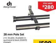 Designhouse 28mm Pole Set (3m)