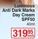 Nivea Luminous Anti Dark Marks Day Cream SPF50-40ml Each