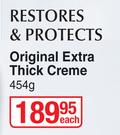 Eucerin Restores & Protects Original Extra Thick Creme-454g Each