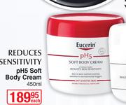 Eucerin Reduces Sensitivity PH5 Soft Body Cream-450ml Each