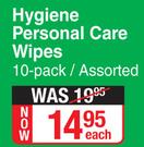 Dettol Hygiene Personal Care Wipes Assorted-10's Pack Each