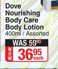 Dove Nourishing Body Care Body Lotion Assorted-400ml