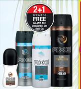 Axe Anti Perspirant Deodorant Assorted-150ml Each