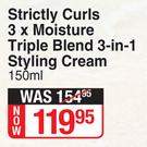 Marc Anthony Strictly Curls 3 x Moisture Triple Blend 3 In 1 Styling Cream-150ml