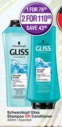 Schwarzkopf Gliss Shampoo Or Conditioner Assorted-2 x 400ml