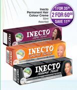Inecto Permanent Hair Colour Creme Assorted-For 1 x 50ml