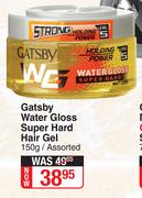 Gatsby Water Gloss Super Hard Hair Gel Assorted-150g