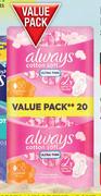 Always Cotton Soft Ultra Thin Pads Value Pack-Per Pack
