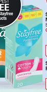 Stayfree Pantyliners-20 Per Pack