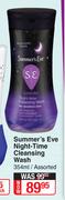 Summer's Eve Night Time Cleansing Wash Assorted-354ml