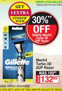 Gillette Mach3 Turbo 3D 2UP Razor