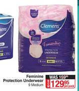 Clemens Feminine Protection Underwear (Medium)-9 Per Pack