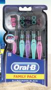 Oral-B All Rounder Black Family Pack Toothbrushes-5 Per Pack