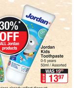 Jordan Kids Toothpaste Assorted (0-5 Years)-50ml 