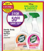 Handy Andy Trigger Sprays Assorted-For 2 x 500ml