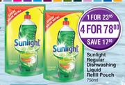Sunlight Regular Dishwashing Liquid Refill Pouch-For 4 x 750ml