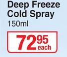 Deep Freeze Cold Spray-150ml Each
