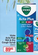 Vicks Acta Plus Wet & Dry Cough Syrup-200ml