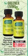 Thursday Plantation 100% Pure Tea Tree Oil-25ml Each