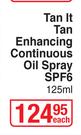 Tropitone Tan It Enhancing Continuous Oil Spray SPF6-125ml Each
