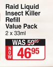Raid Liquid Insect Killer Refill Value Pack-2 x 33ml