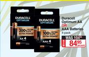 Duracell Optimum AA Or AAA Batteries 4 Pack-Per Pack