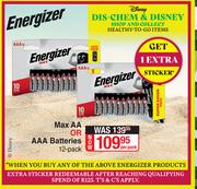 Energizer Max AA Or AAA Batteries 12 Pack-Per Pack