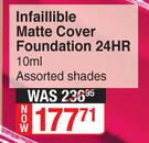 L'Oreal Infaillible Matte Cover Foundation 24HR Assorted Shades-10ml