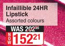 L'Oreal Infaillible 24HR Lipstick Assorted Colours