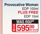Elizabeth Arden Provocative Woman EDP 100ml Plus Free EDP 15ml-Per Pack